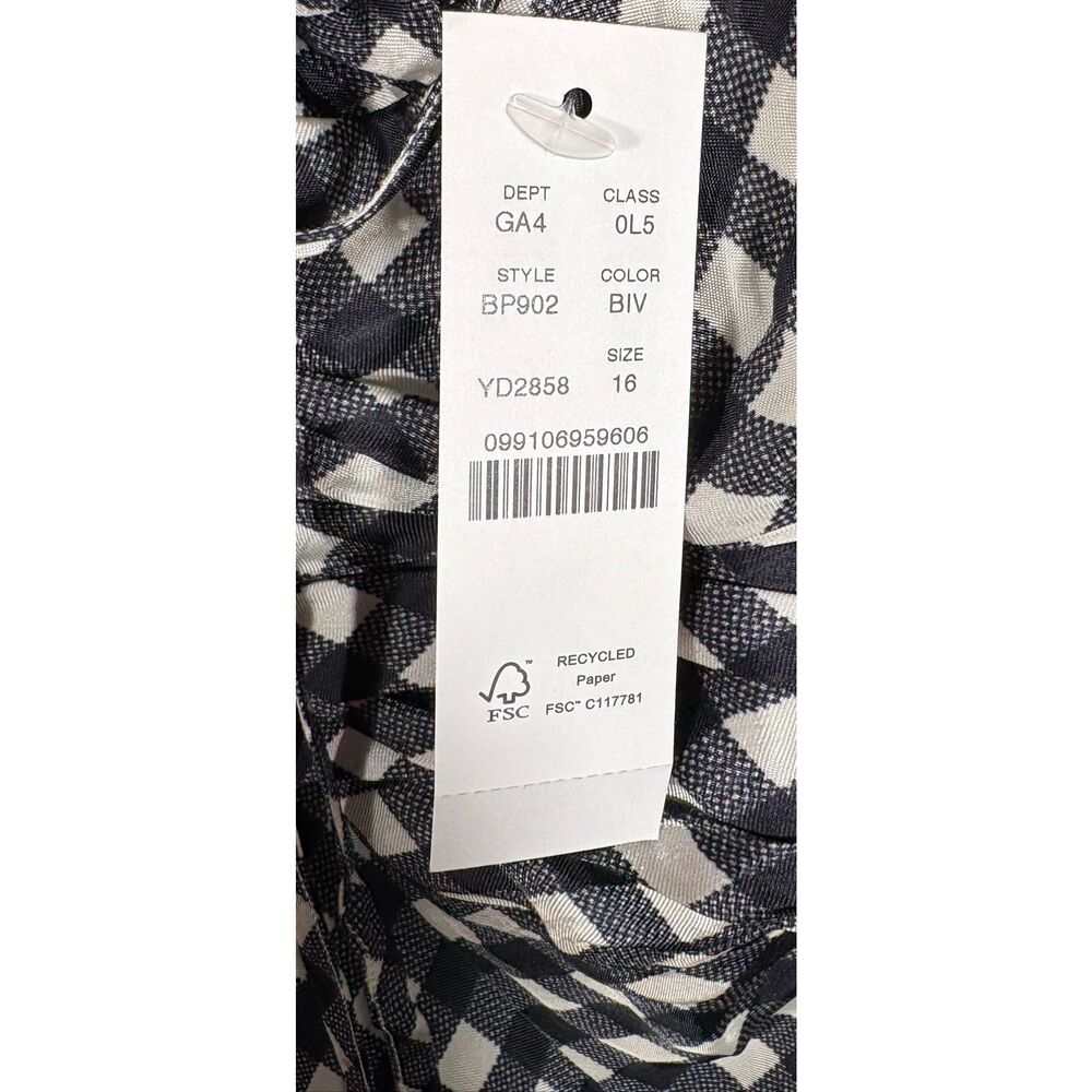 J.Crew Collection tie-neck cap-sleeve maxi dress in gingham size 16 - Picture 8 of 8